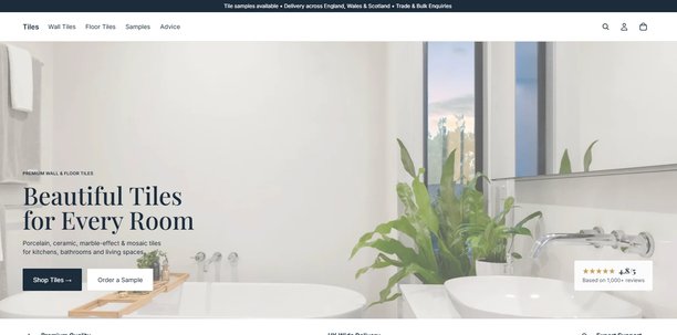 Tile Store — website screenshot