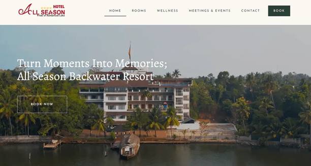 Hotel All Season — website screenshot