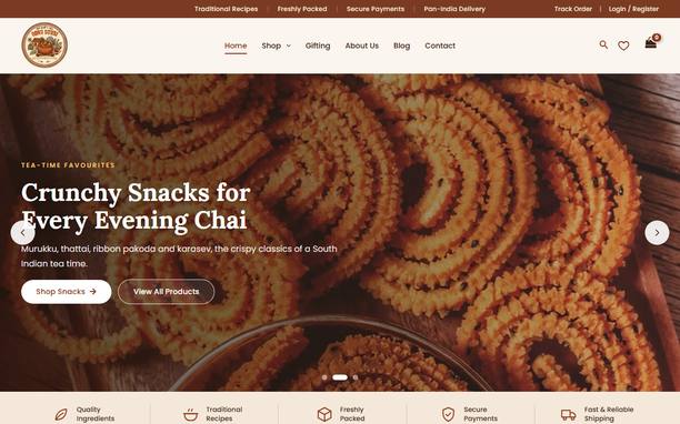 Ooru Suvai — website screenshot